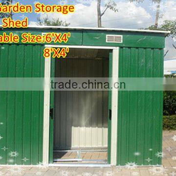 6' x 4' Double Door Pent Metal Tools Shed