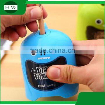 portable plastic colorful funny child cartoon dinosaur battery electric pencil sharpener