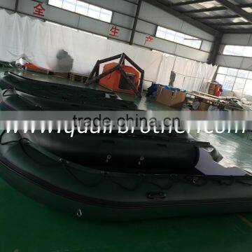 4.3m aluminum hull inflatable boat for sport