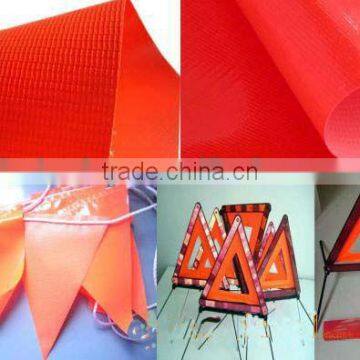 fluorescent pvc fabric warning triangle fabric