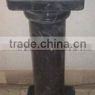UNIQUE JET BLACK MARBLE PEDESTALS photo-6