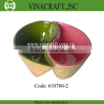 Spun spices bamboo container for kitchen