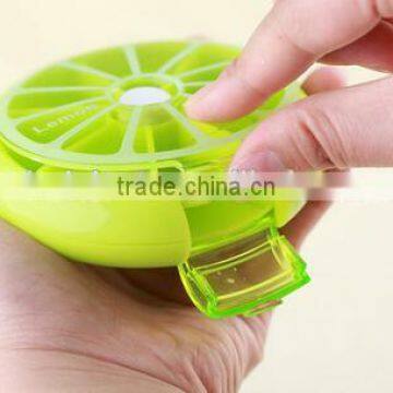 Cy273 Health Care Medicine Pill Box Lemon Shaped Sort Vitamin 7 Day Weekly Holder Tablet Storage Case Container Cases Travel photo-5