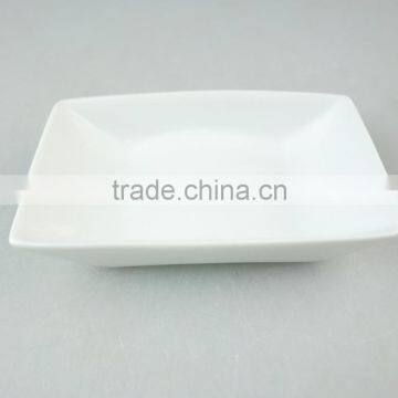 Hotel Used White Porcelain Dinnerware Type Rectangular Butter Dish Without Lid photo-2