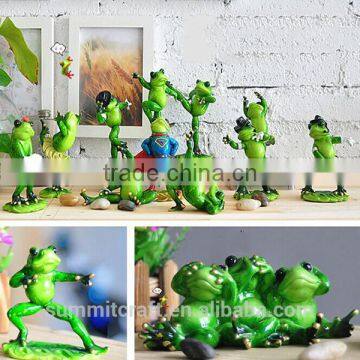 Creative singer resin yoga frog figurine