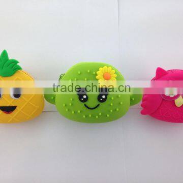 Cute Cartoon Silicone Coin Purse Storage Bags Wallet Bag for Women Kids Girls photo-2