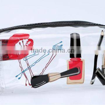 Transparent PVC Hot Sale Women Cosmetic Bags With Nylon Zipper photo-2
