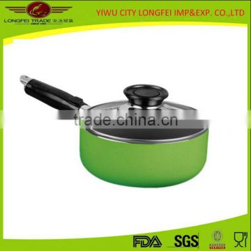 Aluminum Tensile Milk Heating Pot With Glass Cover