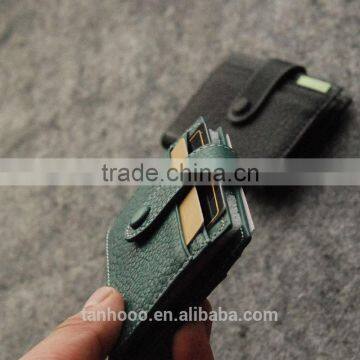 Litchi Stria Factory Direct Wholesale Leather Card Holder Customize Cards Bag With Buckle photo-4