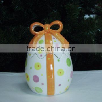 Ceramic egg shape jar, easter gift, promotional gift