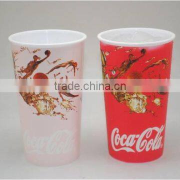 Plastic cold reactive cup