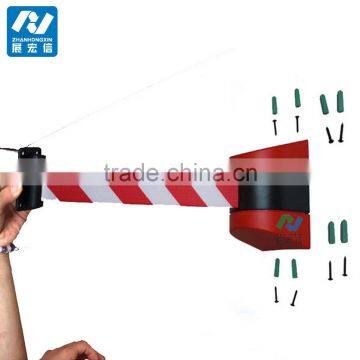 2m-5m retractable wall mounted belt barriers