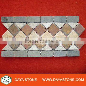 Slate Colored diamonds mosaic border