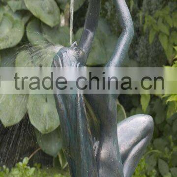 Outdoor Garden Decoration Metal Bronze Naked Lady Fountain photo-3