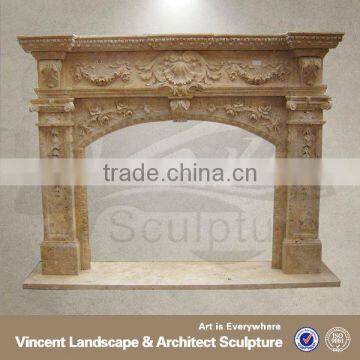 Marble Fireplace Surrounds, Stone Fireplace Mantels, Electric Fireplace Marble VFM-NB092 C