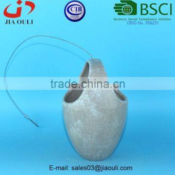 BSCI Audit Factory Bucket Shape Hanging or Freestanding Decorative Ceramic Flower Planter Vase Holder photo-4