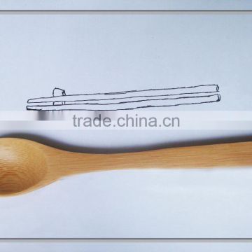 Tableware natural wooden spoon for family