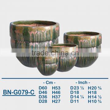 GLAZED CERAMIC OUTDOOR POT BN-G079 photo-3