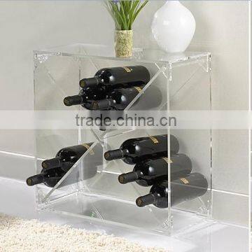 Clear Acrylic Wine Bottle Holder for Hotel/resturant/bar/home