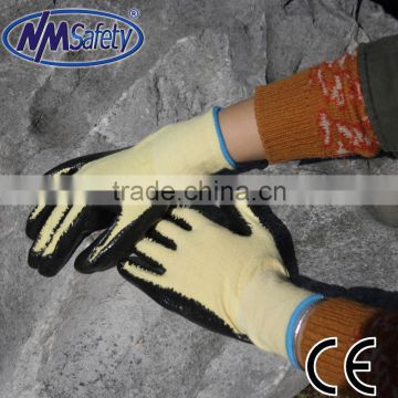 NMSAFETY Aramid Fibers reinforced nitrile glvoes quality work gloves cut resistant