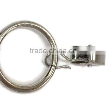 Hot Sale Chrome Plating Iron Curtain Ring With Clip / Rod Ring With Clip Hanging / A Ring With A Clip photo-4