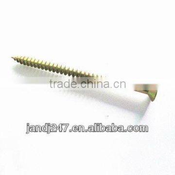 Factory price yellow plating color chipboard screw