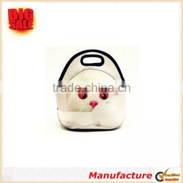 Neoprene fashion cotton handle lunch bag