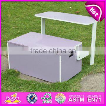 New Design Competitive Price Kid Storage Box,Portable Children Wooden Toy Box,Storage Box Can Change to Study Table W08G017A photo-2
