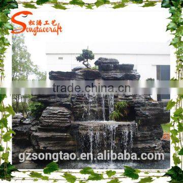 Artificial Waterfalls Fountain Outdoor Customized Fiber Glass Artificial Waterfall Fountain for Sale photo-2