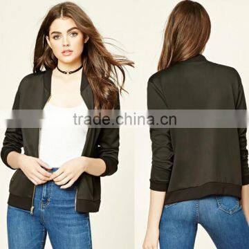 Guangzhou Manufacturer OEM Black Loose Simple Clothing Wholesale Women Fashion Jacket Plain Blazer Jackets Woman 2017