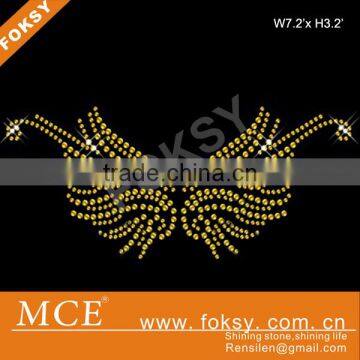 Heat transfer iron on motif Citrine Angel Wings