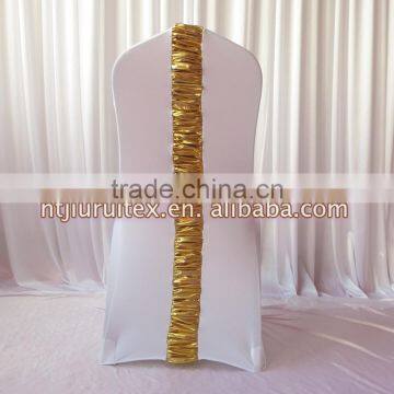 Spandex Chair Cover - Elegance Lycra Chair Cover With Metalic Pleat For Wedding Events photo-2