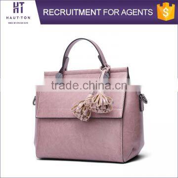 New Style Vintage Ladies Tassel Tote Shoulder Handbags Hot Sale Fashion Women Genuine Split Cow Leather Shoulder Bags With Strap photo-3