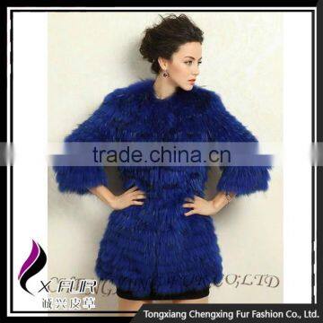 CX-G-A-220A Fashion Ladies Coat Garment Real Raccoon Fur Woman Coat photo-5