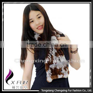 CX-S-173K 2016 Wholesale Fashion Knitted Women Rabbit Fur Scarf photo-6