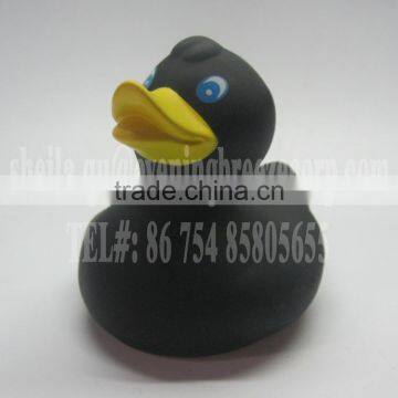 wholesale promotional black rubber ducky with logo imprint ,black vinyl duck,baby black plastic duck