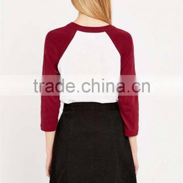 Thin Long Sleeve T-shirt Baseball T-shirt 3/4 Sleeve Raglan T-shirt photo-3