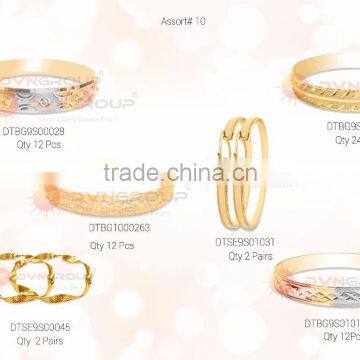 Combo Jewelry for USD $ 250 With Free Shipping Consists of Three Tone Plated Bangle, Bangle Earrings, Hoops, Rings, Etc. photo-4