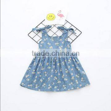 Wholesale Handmade Girl Party Dress Children Frocks Stripe Designs Ruffle Sleeve Baby Girls Clothing photo-4