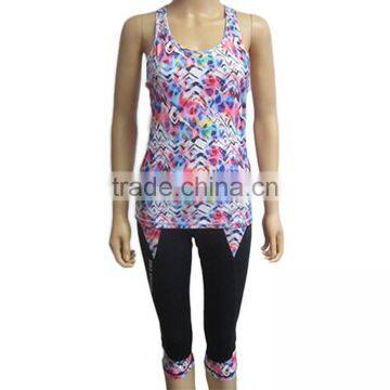 New Custom Fitness Yoga Tank Top Fancy Sublimation Fitness Clothing Women Wholesale Fitness Clothing photo-2