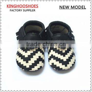 Wholesale high quality soft sole newborn leather baby moccasins