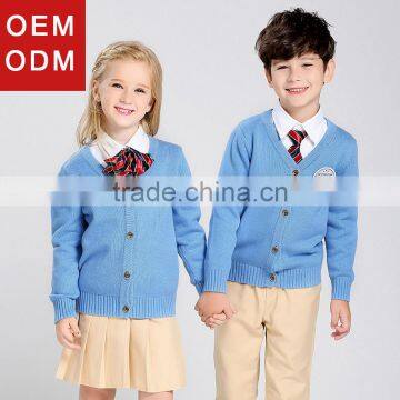 Custom Fashion Cotton School Cardigan Sweaters Primary School Uniform photo-2