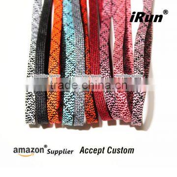 Eco-Friendly Pattern Flat Mix-Color Shoelace With Metal/Plastic Aglets Ends - Over 10 Colors Available - Accept Custom - Black photo-5