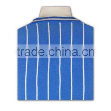ISO9001/BSCI Manufature Blue 100% Cotton Embroidery Pattern Knitted Vests