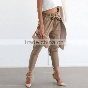 Fancy Long Lenght High Waist Women Flared Trousers photo-2