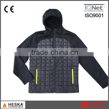 Outdoor padding Light softshell hoodie jacket for men