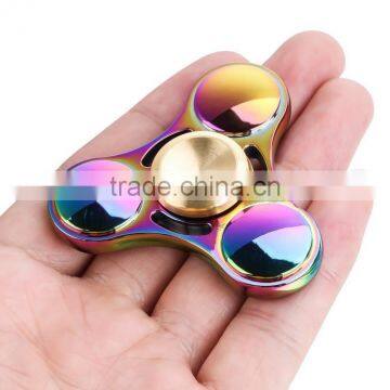 New Color Finger Gyro Rainbow Fingertips Gyro Three Leaf Colorful Metal Gyro Factory Direct Stock photo-4