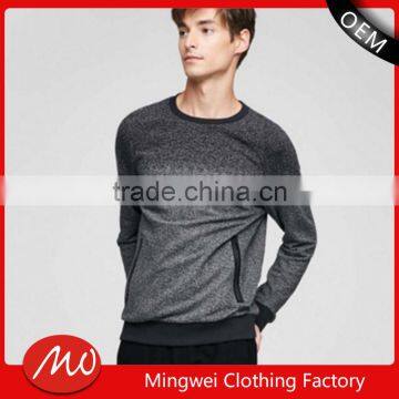 chinese factory latest designs men's handsome cotton knitted sweater with double zipper for wholesale