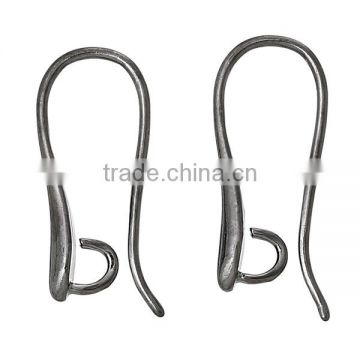 Wholesale Earring Findings Gunmetal W/Loop Copper Ear Wire Hook