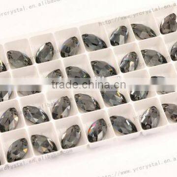 black diamond Flat back crystal stones, sew on rhinestones,sew on stones
